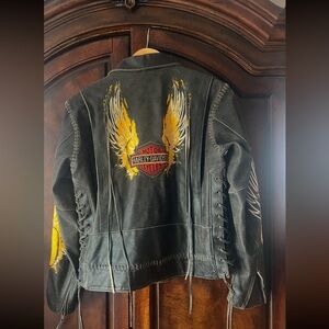Harley Davidson Women’s motorcycle jacket, distressed, women's Small